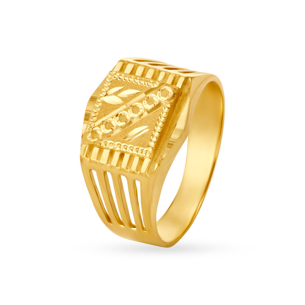 MEN'S YELLOW GOLD DIAMOND RING, 1/2 CT TW - Howard's Jewelry Center